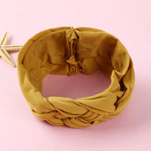 Load image into Gallery viewer, Nylon Headband with Cross Chinese Knot for Babies