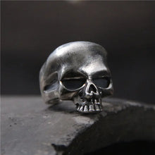 Load image into Gallery viewer, Personalized Sterling Silver Skull Ring