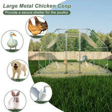 Load image into Gallery viewer, 10 Ft. X 13 Ft. Galvanized Large Metal Walk In Chicken Coop Cage Farm Poultry Run Hutch Hen House ITDinos®