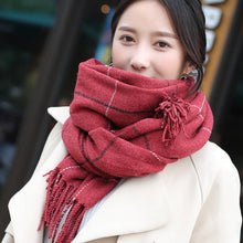 Load image into Gallery viewer, Plaid Scarf for Women - Thick Warm Shawl for Winter