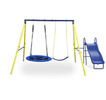 Load image into Gallery viewer, Frame Metal Swing Set With Slide ITDinos®