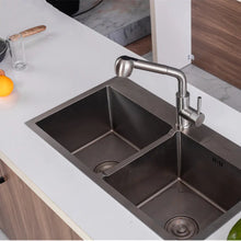 Load image into Gallery viewer, Black Pipe Hot and Cold Kitchen Faucet