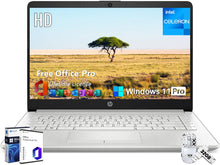 Load image into Gallery viewer, HP 14" Laptop for School & Business Intel Celeron N4120 16GB RAM 128 GB eMMC Intel UHD Graphics Thin & Portable Ultra Light Webcam Windows 11 Pro & Microsoft Office Lifetime License ITDinos®