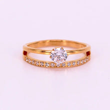Load image into Gallery viewer, Double-layer Titanium Steel Ring with Micro-inlaid Zircon ITDinos®