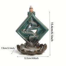 Load image into Gallery viewer, Ceramic Backflow Incense Burner with Lotus Design ITDinos®