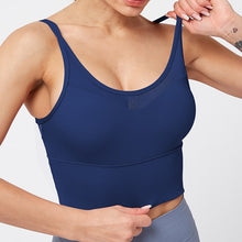 Lade das Bild in den Galerie-Viewer, Kaminsky Nylon Mesh Fitness Bra Cross Beauty Back Sports Top Stitching Breathable Gym Sports Bra Women Sexy Tank Top Itdinos