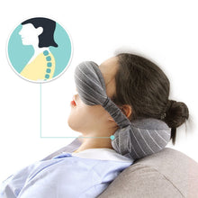 Load image into Gallery viewer, 2 in 1 Grey Travel Neck Pillow Itdinos
