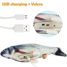 Load image into Gallery viewer, New 30CM Electronic Pet Cat Toy Electric USB Charging Simulation Bouncing Fish Toys For Dog Cat Chewing Playing Biting Supplies Itdinos