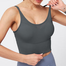 Lade das Bild in den Galerie-Viewer, Kaminsky Nylon Mesh Fitness Bra Cross Beauty Back Sports Top Stitching Breathable Gym Sports Bra Women Sexy Tank Top Itdinos