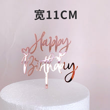 Load image into Gallery viewer, Acrylic Cake Topper Golden Happy Birthday Cake Toppers For Kids Birthday Party Cake Decorations celebrate Birthday dessert gift Itdinos