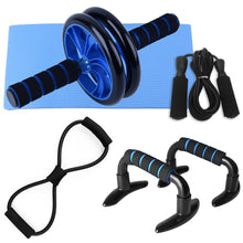 Load image into Gallery viewer, Muscle Exercise Equipment Abdominal Press Wheel Roller Home Fitness Equipment Gym Roller Trainer with Push UP Bar Jump Rope Itdinos