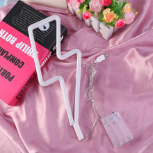 Lade das Bild in den Galerie-Viewer, New LED Neon Sign Lightning Shaped USB Battery Operated Night Light Decorative Table Lamp For Home Party Living Room decoration Itdinos