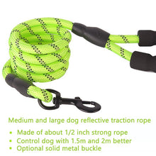 Load image into Gallery viewer, Large Dog Reflective Rope Durable Large Dog Leash Walking Big Dog Collar Strengthen Traction Harness Round Nylon Medium Dog Lead Itdinos