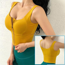 Lade das Bild in den Galerie-Viewer, Cloud Hide Front Zipper Sports Bra Women Underwear Push Up Yoga Crop Top Bras Solid Athletic Vest Gym Fitness Shirt Sportswear Itdinos