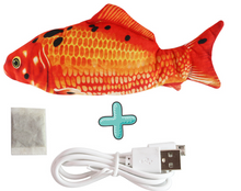 Load image into Gallery viewer, New 30CM Electronic Pet Cat Toy Electric USB Charging Simulation Bouncing Fish Toys For Dog Cat Chewing Playing Biting Supplies Itdinos