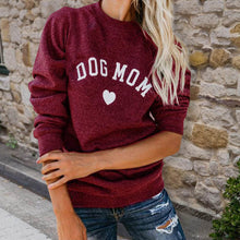 Lade das Bild in den Galerie-Viewer, DOG MOM Funny Letter Print Sweatshirt Itdinos