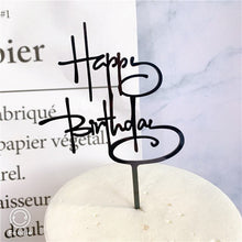 Load image into Gallery viewer, Acrylic Cake Topper Golden Happy Birthday Cake Toppers For Kids Birthday Party Cake Decorations celebrate Birthday dessert gift Itdinos