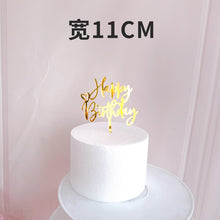 Load image into Gallery viewer, Acrylic Cake Topper Golden Happy Birthday Cake Toppers For Kids Birthday Party Cake Decorations celebrate Birthday dessert gift Itdinos