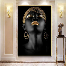 Lade das Bild in den Galerie-Viewer, Modern Art Canvas African Black Woman Posters Itdinos