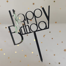 Load image into Gallery viewer, Acrylic Cake Topper Golden Happy Birthday Cake Toppers For Kids Birthday Party Cake Decorations celebrate Birthday dessert gift Itdinos