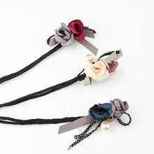 Load image into Gallery viewer, M MISM Women Flower Donut Bun Maker Big Pearls Ribbon DIY Hair Style Making Tools Korean Fashion Style Hair Curler Accessories Itdinos