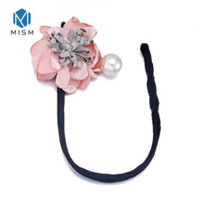 Load image into Gallery viewer, M MISM Women Flower Donut Bun Maker Big Pearls Ribbon DIY Hair Style Making Tools Korean Fashion Style Hair Curler Accessories Itdinos