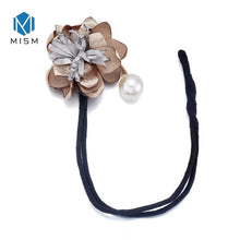 Load image into Gallery viewer, M MISM Women Flower Donut Bun Maker Big Pearls Ribbon DIY Hair Style Making Tools Korean Fashion Style Hair Curler Accessories Itdinos