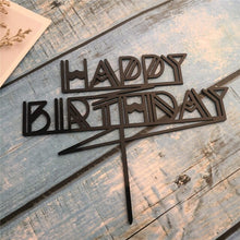 Load image into Gallery viewer, Acrylic Cake Topper Golden Happy Birthday Cake Toppers For Kids Birthday Party Cake Decorations celebrate Birthday dessert gift Itdinos