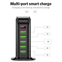 Lade das Bild in den Galerie-Viewer, USLION 5 Port USB Charger HUB LED Display Multi USB Charging Station Dock Universal Mobile Phone Desktop Wall Home EU UK Plug Itdinos