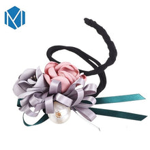 Load image into Gallery viewer, M MISM Women Flower Donut Bun Maker Big Pearls Ribbon DIY Hair Style Making Tools Korean Fashion Style Hair Curler Accessories Itdinos