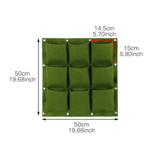 Lade das Bild in den Galerie-Viewer, Wall Hanging Planting Bags 4/9/18/49/72 Pockets Green Grow Bag Planter Vertical Garden Vegetable Living Garden Bag Home Supplies Itdinos