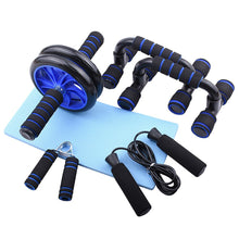 Load image into Gallery viewer, Muscle Exercise Equipment Abdominal Press Wheel Roller Home Fitness Equipment Gym Roller Trainer with Push UP Bar Jump Rope Itdinos