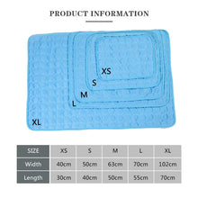 Load image into Gallery viewer, Pet Pad Summer Cooling Mat Dog Beds Mats Blue Pet Ice Pad Cool Cold Silk Moisture-Proof Cooler Mattress Cushion Puppy Itdinos