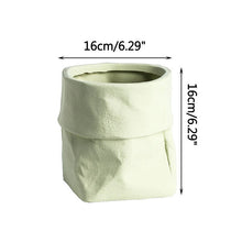 Lade das Bild in den Galerie-Viewer, Home Garden Nordic Ins Ceramic Kraft Paper Bag Flower Pot Green Plant Potted Creative Home Green Succulent Cactus Flower Pot Itdinos