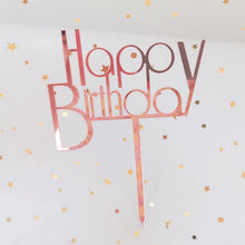 Load image into Gallery viewer, Acrylic Cake Topper Golden Happy Birthday Cake Toppers For Kids Birthday Party Cake Decorations celebrate Birthday dessert gift Itdinos