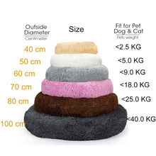 Load image into Gallery viewer, Donut Dog Bed Warm Soft Long Plush Pet Cushion Itdinos