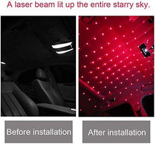 Lade das Bild in den Galerie-Viewer, Zep+ Roof Star Projector Lights, USB Portable Adjustable Flexible Interior Car Red Night Lamp Decorations with Romantic Galaxy Atmosphere fit Car, Ceiling, Bedroom, Party and More Itdinos