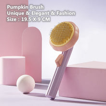 Load image into Gallery viewer, Pumpkin Self Cleaning Slicker Comb for Dog Cat Puppy Rabbit, Grooming Brush Itdinos