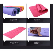 Lade das Bild in den Galerie-Viewer, Non-Slip Yoga Mat With Position Line Itdinos