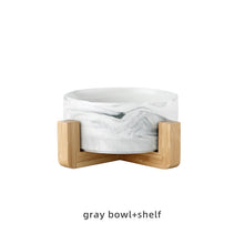 Load image into Gallery viewer, Marbling Ceramic Double Bowl For Pet Itdinos
