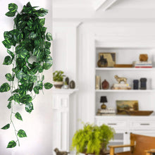 Lade das Bild in den Galerie-Viewer, Artificial Garland Money Plant Leaf Creeper For Home Decoration, Wall Hanging, Special Occasion Decoration, Party Decoration, Office Decoration (Pack of 5 String) (6 Feet Each). Itdinos