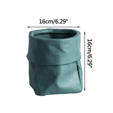 Lade das Bild in den Galerie-Viewer, Home Garden Nordic Ins Ceramic Kraft Paper Bag Flower Pot Green Plant Potted Creative Home Green Succulent Cactus Flower Pot Itdinos