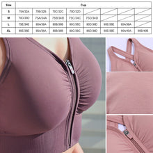Lade das Bild in den Galerie-Viewer, Cloud Hide Front Zipper Sports Bra Women Underwear Push Up Yoga Crop Top Bras Solid Athletic Vest Gym Fitness Shirt Sportswear Itdinos