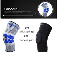 Load image into Gallery viewer, Veidoorn 1PCS Compression Knee Support Sleeve Protector Elastic Kneepad Brace Springs gym Sports basketball Volleyball Running Itdinos