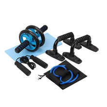 Load image into Gallery viewer, Muscle Exercise Equipment Abdominal Press Wheel Roller Home Fitness Equipment Gym Roller Trainer with Push UP Bar Jump Rope Itdinos