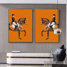 Load image into Gallery viewer, Abstract Horse Painting Knight Canvas Art Itdinos