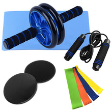Load image into Gallery viewer, Muscle Exercise Equipment Abdominal Press Wheel Roller Home Fitness Equipment Gym Roller Trainer with Push UP Bar Jump Rope Itdinos
