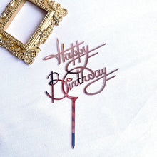 Load image into Gallery viewer, Acrylic Cake Topper Golden Happy Birthday Cake Toppers For Kids Birthday Party Cake Decorations celebrate Birthday dessert gift Itdinos