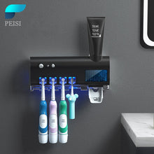 Load image into Gallery viewer, UV Toothbrush Holder Toothpaste Dispenser Solar Energy Itdinos