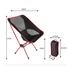 Load image into Gallery viewer, Portable Collapsible Moon Chair Fishing Camping BBQ Stool Folding Extended Hiking Seat Garden Ultralight Office Home Furniture Itdinos